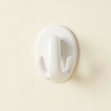 Cedar Bridge Wall-Mounted Robe Hook - White (synthetic illustration; no displayed measurements)