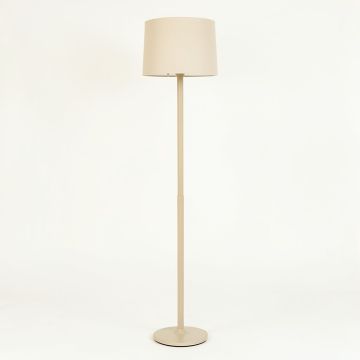 Harbor Canyon Floor Lamp With A Plain Fabric Shade - Beige (synthetic illustration; no displayed measurements)