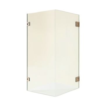 Pirouette Frameless 0.375 '' Clear Glass Shower Door In , 36 ''