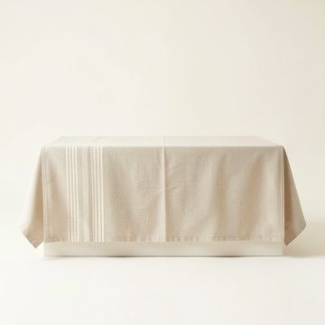 River Crossing Flat Bed Sheet - Beige (synthetic illustration; no displayed measurements)
