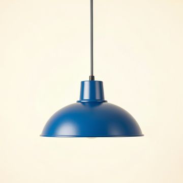 Ridge Brook Pendant Light Suspended From One Plain Cable - Blue (synthetic illustration; no displayed measurements)