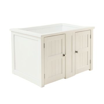 Bay Bend Empty Furniture-Style Litter Enclosure - White