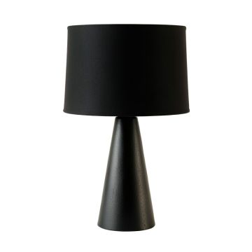Birch Bend Table Lamp With A Plain Fabric Shade - Black