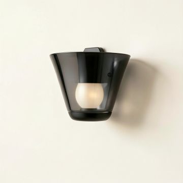 Slate Crossing Wall Sconce Mounted On A Plain Wall - Black (synthetic illustration; no displayed measurements)