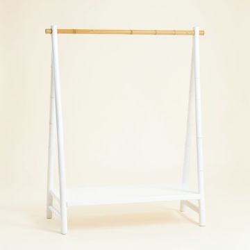 Moss Bluff Empty Garment Rack - White (synthetic illustration; no displayed measurements)