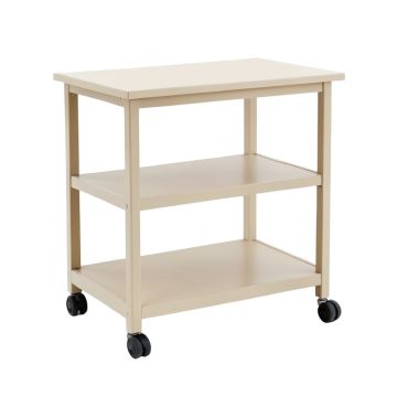 Hazel Dale Empty Rolling Workshop Cart - Beige