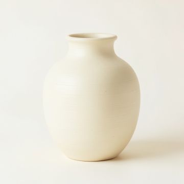 Dawn Bend Empty Decorative Vase - Ivory (synthetic illustration; no displayed measurements)