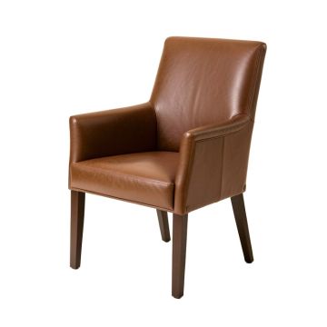 Forlanini Genuine Leather Upholstered Dining Chair