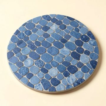 Arabescato Mixed Penny Round Mosaic Tile (synthetic illustration; no displayed measurements)