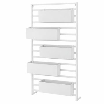 Ash Bluff Empty Vertical Garden Frame - White