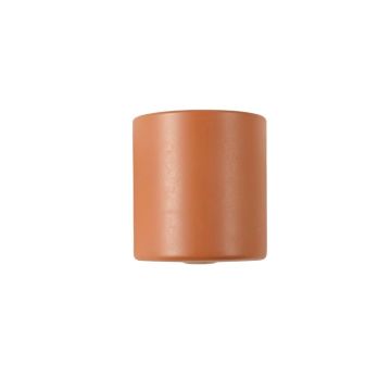 Summit Crest Wall Sconce Mounted On A Plain Wall - Terracotta