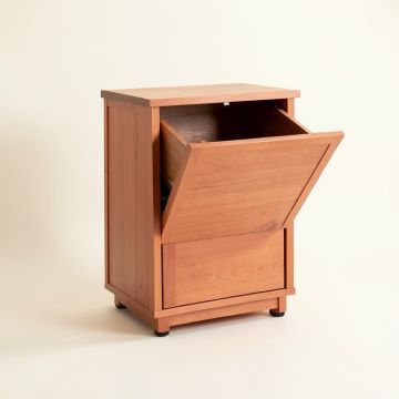 Rowan Arc Freestanding Pull-Out Hamper Cabinet - Terracotta (synthetic illustration; no displayed measurements)