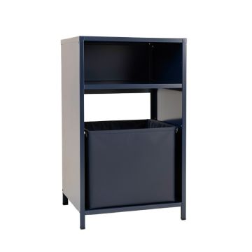 Dawn Canyon Freestanding Pull-Out Hamper Cabinet - Navy