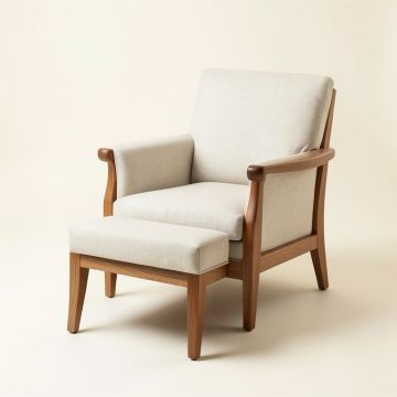 27 '' Wide Armchair And Ottoman (synthetic illustration; no displayed measurements)