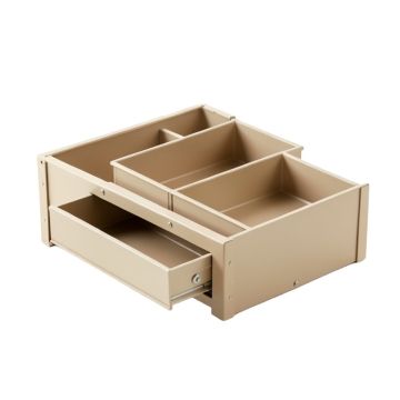 Pine Branch Empty Coffee-Station Organizer - Beige