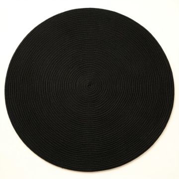 Hill Arc Round Area Rug - Black (synthetic illustration; no displayed measurements)