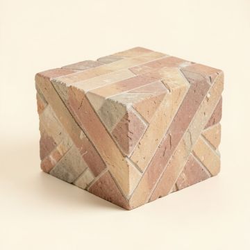 Crema Marfil Beveled Brick 2 '' X 4 '' Mosaic Tile Polished (synthetic illustration; no displayed measurements)