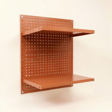 Lake Branch Empty Wall-Mounted Tool Organizer Panel - Terracotta (synthetic illustration; no displayed measurements)