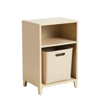 Maple Crossing Freestanding Pull-Out Hamper Cabinet - Beige