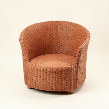 Elm Dell Outdoor Lounge Chair - Terracotta (synthetic illustration; no displayed measurements)