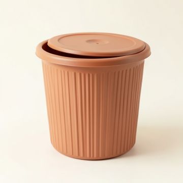 Willow Arc Laundry Hamper - Terracotta (synthetic illustration; no displayed measurements)