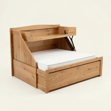 Emil Solid Wood Storage Murphy Bed With Mattress (synthetic illustration; no displayed measurements)