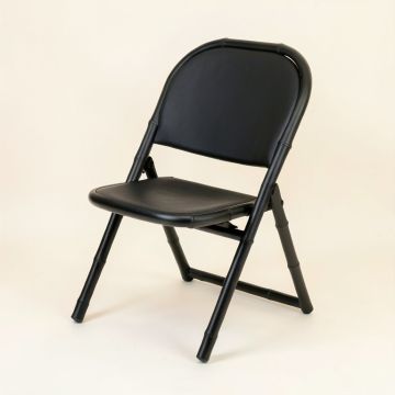 Willow Canyon Folding Outdoor Chair - Black (synthetic illustration; no displayed measurements)