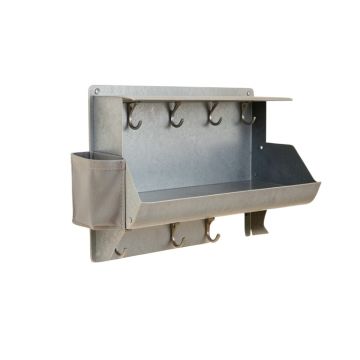Vale Dell Wall-Mounted Entryway Organizer Shelf - Gray