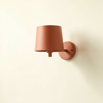Dune Dale Wall Sconce Mounted On A Plain Wall - Terracotta (synthetic illustration; no displayed measurements)