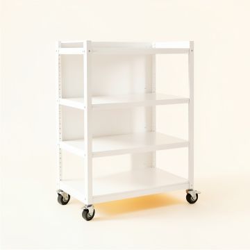 Wren Crossing Empty Rolling Workshop Cart - White (synthetic illustration; no displayed measurements)
