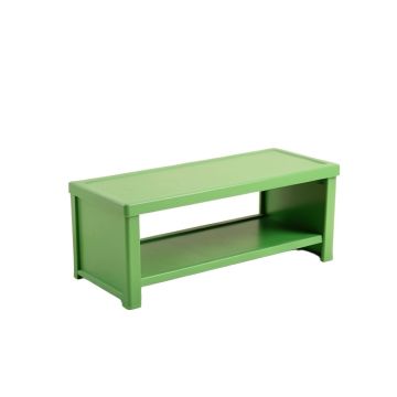 Holly Crest Narrow Outdoor Storage Bench - Green
