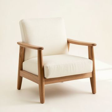 Briar Bridge Upholstered Armchair - Ivory (synthetic illustration; no displayed measurements)