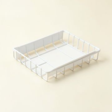 Ash Arc Empty Under-Desk Cable Tray (synthetic illustration; no displayed measurements)
