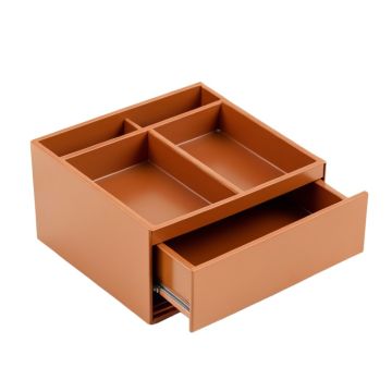 Birch Bend Empty Coffee-Station Organizer - Terracotta