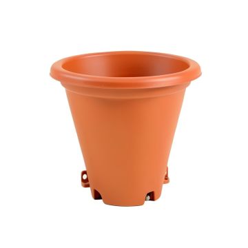 Holly Canyon Empty Railing Planter With Integral Brackets - Terracotta