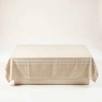 Lake Crossing Flat Bed Sheet - Beige (synthetic illustration; no displayed measurements)