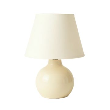 Olive Bluff Table Lamp With A Plain Fabric Shade - Cream