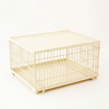 Birch Bend Empty Furniture-Style Pet Crate - Cream (synthetic illustration; no displayed measurements)