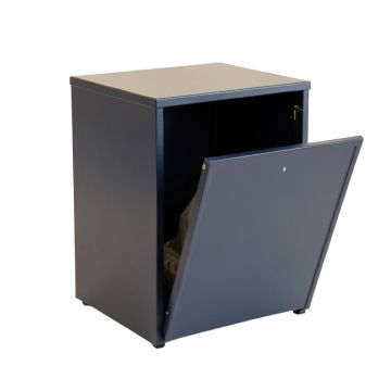 Willow Branch Freestanding Pull-Out Hamper Cabinet - Navy
