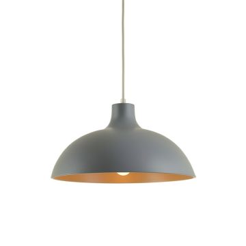 Dune Brook Pendant Light Suspended From One Plain Cable - Gray