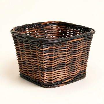Folding Wicker Grass Weaving Basket Black And Brown For Storing Cosmetics Dirty (synthetic illustration; no displayed measurements)