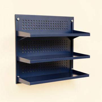 Moss Brook Empty Wall-Mounted Tool Organizer Panel - Navy (synthetic illustration; no displayed measurements)