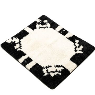 Chanler Hand-Tufted Wool White/Black Area Rug