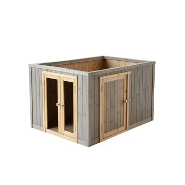 Birch Bend Empty Furniture-Style Litter Enclosure - Gray