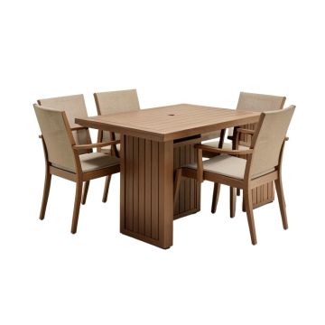 Nettie Square 5 Piece Bar Height Dining Set