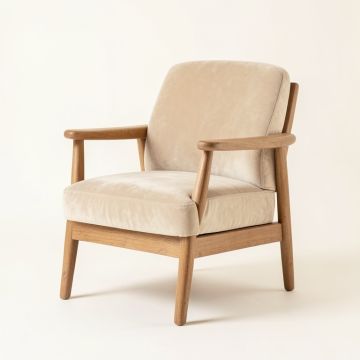 Cove Canyon Upholstered Armchair - Beige (synthetic illustration; no displayed measurements)