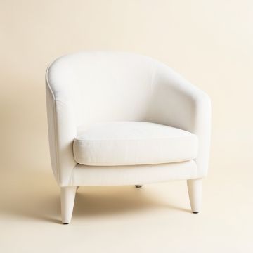 Olive Branch Upholstered Armchair - White (synthetic illustration; no displayed measurements)