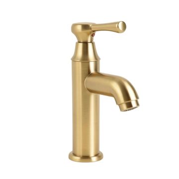 Elite Solid Brass Tall Single Handle Lever Bathroom Lavatory Faucet With Downward Slanted Spout