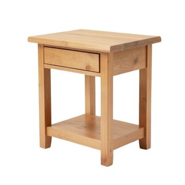 Copple Solid Wood 1 Drawer End Table