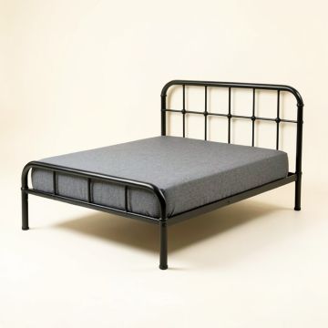 Viviana Farmhouse Metal Platform Bed (synthetic illustration; no displayed measurements)